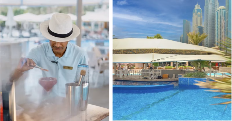 Dubai, UAE, July 2025: Al Habtoor Grand Resort, Autograph Collection, unveils the fully reimagined Al Sama Pool Bar - a stylish